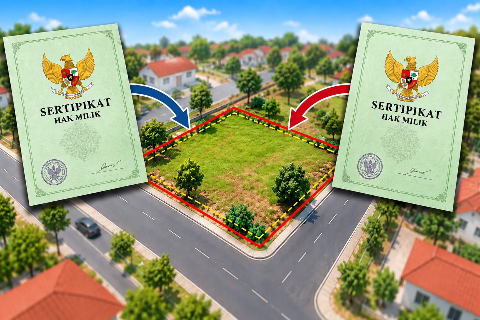 Dokumen pertanahan yang sedang ditandatangani untuk kebutuhan konsultasi hukum